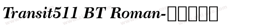 Transit511 BT Roman字体转换